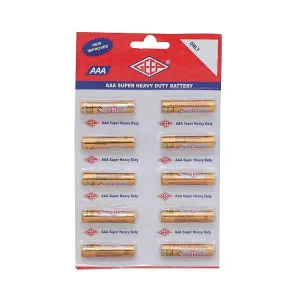 Geep AAA Super Heavy Duty Battery Pack of 10 Geep AAA Super Heavy Duty Battery Pack of 10