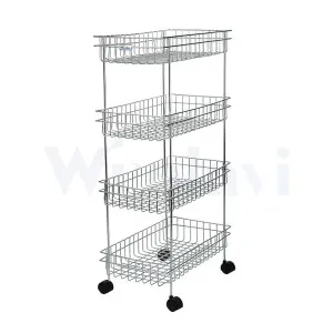 Fruit and Vegetable Storage Steel Rack Trolley – Triple Tier, 4 Shelves at ₹939 | Amazon Deal Fruit and Vegetable Storage Steel Rack Trolley – Triple Tier, 4 Shelves at ₹939 | Amazon Deal