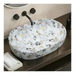 Plantex Designer Ceramic Oval Tabletop Wash Basin (21x14x6 inch-Marble Finish) at ₹2047 | Amazon Deal Plantex Designer Ceramic Oval Tabletop Wash Basin (21x14x6 inch-Marble Finish) at ₹2047 | Amazon Deal