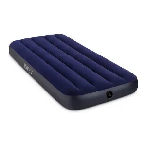 Intex Single Inflatable Air Bed – 30W x 75L x 10H Inch – Blue Intex Single Inflatable Air Bed – 30W x 75L x 10H Inch – Blue