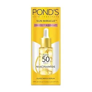 POND’S Sun Miracle SPF 50 Sunscreen Serum 14ml – Rs. 135 POND’S Sun Miracle SPF 50 Sunscreen Serum 14ml – Rs. 135