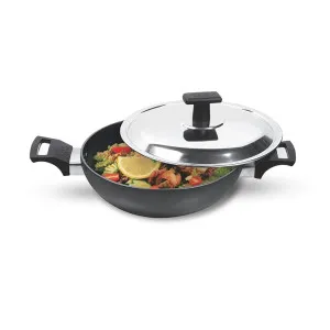 Milton Pro Cook Hard Anodized Non-Stick Kadhai 22cm Milton Pro Cook Hard Anodized Non-Stick Kadhai 22cm