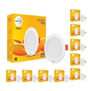 Wipro ABS 6W Alpha Downlight – Blue, 3 inch Cutout, Pack of 10 Wipro ABS 6W Alpha Downlight – Blue, 3 inch Cutout, Pack of 10