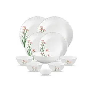 La Opala Opal Glass Dinner Set 10 pcs Pink Florets at ₹599 | Amazon Deal La Opala Opal Glass Dinner Set 10 pcs Pink Florets at ₹599 | Amazon Deal