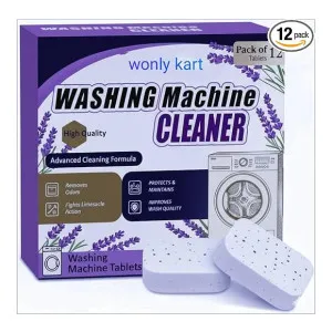 WONLY KART Lavender Washing Machine Cleaner Tablets – Descaler & Stain Remover 12pcs WONLY KART Lavender Washing Machine Cleaner Tablets – Descaler & Stain Remover 12pcs