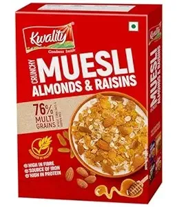 Kwality Muesli Crunchy 400g at Rs.170 Kwality Muesli Crunchy 400g at Rs.170
