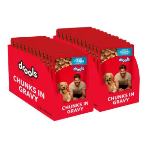 Drools Chunks in Gravy for Adult Dog – Chicken Liver & Real Chicken at ₹42 | Flipkart Deal Drools Chunks in Gravy for Adult Dog – Chicken Liver & Real Chicken at ₹42 | Flipkart Deal