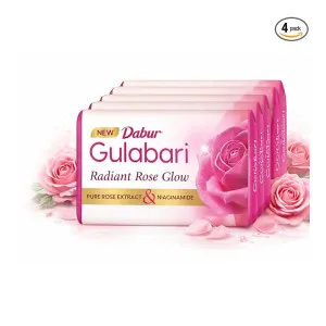 Dabur Gulabari Pure Rose Soap (Pack of 4) for Glowing Skin at ₹129 | Amazon Deal Dabur Gulabari Pure Rose Soap (Pack of 4) for Glowing Skin at ₹129 | Amazon Deal