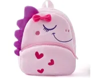 HappyChild Toddler School Bag Plush Cartoon Mini Preschool Bag – PINK DINO KID @ Rs.189 HappyChild Toddler School Bag Plush Cartoon Mini Preschool Bag – PINK DINO KID @ Rs.189