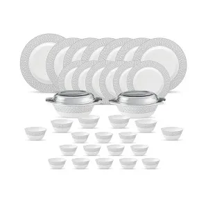 La Opala Diva Velvett Collection Opal Glass Dinner Set 35 pcs for Family of 6 at ₹2496 | Amazon Deal La Opala Diva Velvett Collection Opal Glass Dinner Set 35 pcs for Family of 6 at ₹2496 | Amazon Deal