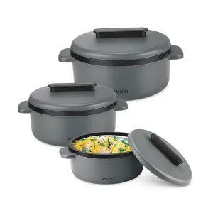 Milton Micronova Jr. Gift Set Inner Stainless Steel Casserole, Set of 3 at ₹843 | Amazon Deal Milton Micronova Jr. Gift Set Inner Stainless Steel Casserole, Set of 3 at ₹843 | Amazon Deal