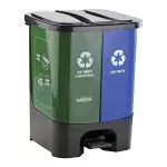 Nayasa 2-in-1 Pedal Dustbin 33 L Dual Compartment Wet & Dry Waste Bin Nayasa 2-in-1 Pedal Dustbin 33 L Dual Compartment Wet & Dry Waste Bin