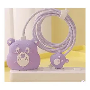 Cartoon 3D Design Protective Case for iPhone Charger & Cable (Purple Bear) at ₹153 | Amazon Deal Cartoon 3D Design Protective Case for iPhone Charger & Cable (Purple Bear) at ₹153 | Amazon Deal