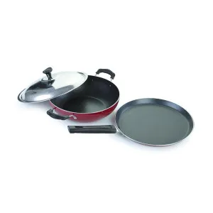 Crystal Vivid Non-Stick Cookware Set – Tawa & Kadai Crystal Vivid Non-Stick Cookware Set – Tawa & Kadai