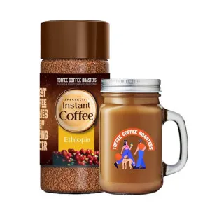 Toffee Coffee Roasters Ethiopia Speciality Instant Coffee With Free Mason Jar at ₹265 | Amazon Deal Toffee Coffee Roasters Ethiopia Speciality Instant Coffee With Free Mason Jar at ₹265 | Amazon Deal