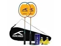 Hundred Powertek Ultra Badminton Racket Combo Set at Rs. 282 – Amazon Hundred Powertek Ultra Badminton Racket Combo Set at Rs. 282 – Amazon