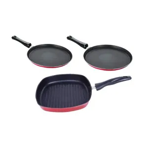 Nirlon Non Stick Aluminium Cookware Set of 3 Pieces Nirlon Non Stick Aluminium Cookware Set of 3 Pieces