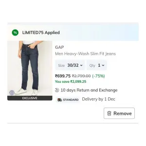 GAP Clothing 75% Off – Limited Time Offer GAP Clothing 75% Off – Limited Time Offer