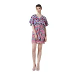 Women’s Abstract Printed Wrap Dress – Knee Length Women’s Abstract Printed Wrap Dress – Knee Length