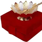 Lotus Bowl with Spoon Gold Plated Aluminium Rs 199 Lotus Bowl with Spoon Gold Plated Aluminium Rs 199