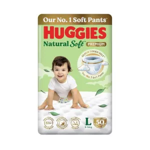 Huggies Natural Soft Premium Baby Diaper Pants, Large (L) Size (9-14 Kgs) at ₹546 | Amazon Deal Huggies Natural Soft Premium Baby Diaper Pants, Large (L) Size (9-14 Kgs) at ₹546 | Amazon Deal