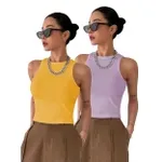 Toochki Womens Knitted Sleeveless Tank Crop Tops (2-Pack) – Rs 399 Toochki Womens Knitted Sleeveless Tank Crop Tops (2-Pack) – Rs 399