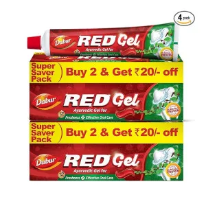 Dabur Red Gel Ayurvedic Toothpaste 600g – Bad Breath & Plaque Reduction Dabur Red Gel Ayurvedic Toothpaste 600g – Bad Breath & Plaque Reduction