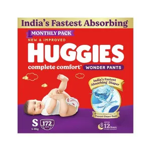 Huggies Complete Comfort Wonder Pants Diapers Small (S), 172 Count at ₹1160 | Amazon Deal Huggies Complete Comfort Wonder Pants Diapers Small (S), 172 Count at ₹1160 | Amazon Deal