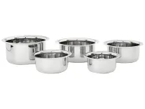Solimo Tope Set of 5 Stainless Steel – Rs 389 Solimo Tope Set of 5 Stainless Steel – Rs 389