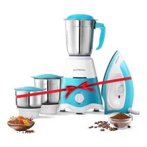 Longway Super Dlx Mixer Grinder (700W) + Kwid 1100W Dry Iron Combo at ₹1199 | Amazon Deal Longway Super Dlx Mixer Grinder (700W) + Kwid 1100W Dry Iron Combo at ₹1199 | Amazon Deal