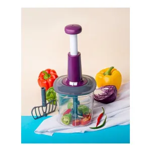 Manual Food Chopper 1100ml 6-Blade Vegetable Processor Manual Food Chopper 1100ml 6-Blade Vegetable Processor