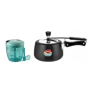 Pigeon by Stovekraft Hard Anodised Cooker (3L) & Handy Chopper Combo at ₹1297 | Amazon Deal Pigeon by Stovekraft Hard Anodised Cooker (3L) & Handy Chopper Combo at ₹1297 | Amazon Deal