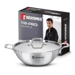 Bergner TriPro Triply Stainless Steel 24cm (3L) Kadai with Lid at ₹999 | Amazon Deal Bergner TriPro Triply Stainless Steel 24cm (3L) Kadai with Lid at ₹999 | Amazon Deal