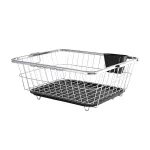 Kuber Industries Stainless Steel Dish Rack – Kitchen Organizer with Spoon Holder Kuber Industries Stainless Steel Dish Rack – Kitchen Organizer with Spoon Holder