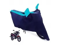 Pearl-Cyan Blue Bike Body Cover with Mirror Pockets for Rs 140 Pearl-Cyan Blue Bike Body Cover with Mirror Pockets for Rs 140