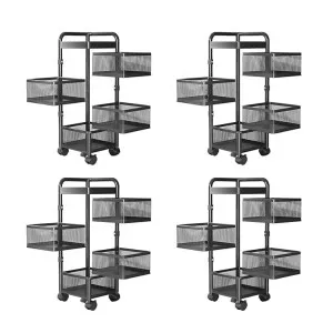 Kuber Industries 4-Layer Kitchen Trolley 360° Rotating Square Storage Rack with Wheels at ₹3628 | Amazon Deal Kuber Industries 4-Layer Kitchen Trolley 360° Rotating Square Storage Rack with Wheels at ₹3628 | Amazon Deal