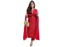 GoSriKi Women’s Bandhej Kurta Pant Dupatta Rs 303 GoSriKi Women’s Bandhej Kurta Pant Dupatta Rs 303