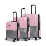 Nasher Miles Istanbul Hard-Sided ABS and PC 8 Wheels Double Spinner Luggage Set of 3 Pink Grey at ₹11159 | Amazon Deal Nasher Miles Istanbul Hard-Sided ABS and PC 8 Wheels Double Spinner Luggage Set of 3 Pink Grey at ₹11159 | Amazon Deal