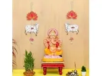 eCraftIndia Lotus Cow Shubh Labh Hanging Diwali Decoration – Rs 229 eCraftIndia Lotus Cow Shubh Labh Hanging Diwali Decoration – Rs 229