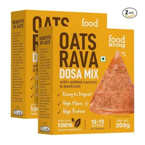 Foodstrong Oats Rava Dosa Mix – High Fibre & Protein Foodstrong Oats Rava Dosa Mix – High Fibre & Protein
