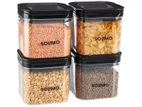 Solimo Airtight Plastic Storage Jar Set of 4 – Rs. 229 Amazon Solimo Airtight Plastic Storage Jar Set of 4 – Rs. 229 Amazon