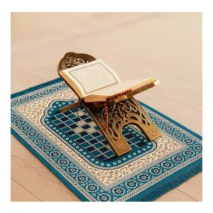 BSB HOME Prayer Aasan Meditation Mat – Velvet Teal Blue 70cm X 110cm BSB HOME Prayer Aasan Meditation Mat – Velvet Teal Blue 70cm X 110cm
