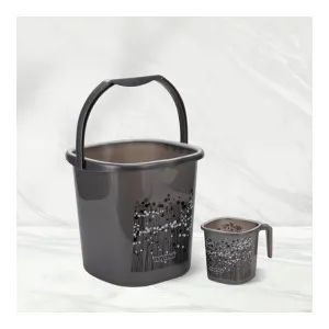 Nayasa Plastic Funk Bathroom Set – Bucket & Mug Nayasa Plastic Funk Bathroom Set – Bucket & Mug