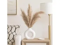 Ceramic Donut Vase with Pampas Grass – Rs. 280 Ceramic Donut Vase with Pampas Grass – Rs. 280
