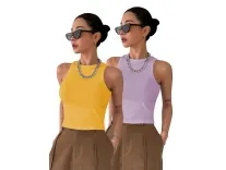 Toochki Womens Knitted Sleeveless Tank Crop Tops (2-Pack) – Rs 399 Toochki Womens Knitted Sleeveless Tank Crop Tops (2-Pack) – Rs 399