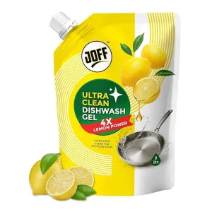 Joff Dishwash Liquid Gel 2 Litre Refill Pouch Lemon Citrus Joff Dishwash Liquid Gel 2 Litre Refill Pouch Lemon Citrus