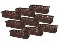 Deal Plastic Tokri Drawer Dividers Set of 9 Brown Rs 241 Amazon Deal Plastic Tokri Drawer Dividers Set of 9 Brown Rs 241 Amazon