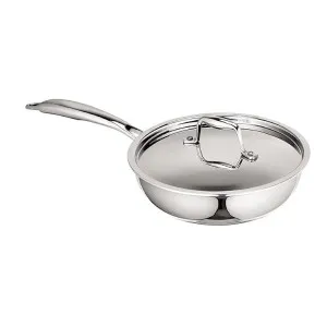 Signoraware Artista Tri-Ply Stainless Steel Frypan with Steel Lid, 18cm at ₹964 | Amazon Deal Signoraware Artista Tri-Ply Stainless Steel Frypan with Steel Lid, 18cm at ₹964 | Amazon Deal