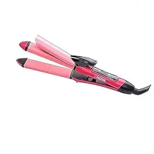 Nova NHC-2009 Hair Straightener and Curler (Pink) for Rs. 299 Nova NHC-2009 Hair Straightener and Curler (Pink) for Rs. 299