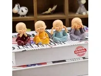 TIED RIBBONS 4 Miniature Buddha Monk Statues Rs.169 TIED RIBBONS 4 Miniature Buddha Monk Statues Rs.169